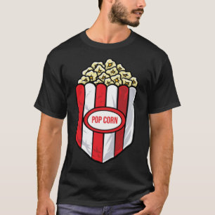 Camiseta Pipoca de Comida Rápida de Comida Lixo num Bolso