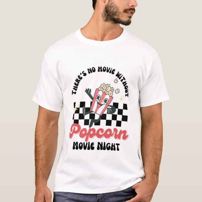 Camiseta Pipoca de Noite de Retro (Frente)