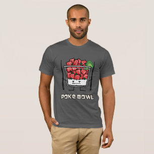 Camiseta Pique o aku dos chopsticks da salada dos peixes