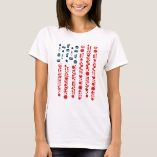 Camiseta piquenique 4 de julho de bandeira americana