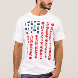 Camiseta piquenique 4 de julho de bandeira americana