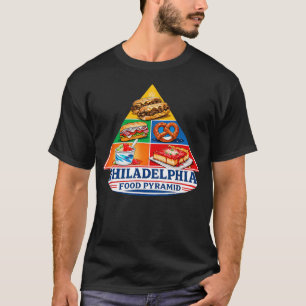 Camiseta Pirâmide Alimentar de Philly Cheesesteak de Philly