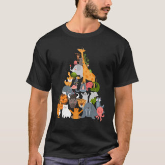 Camiseta Pirâmide de Animais da Viagem ao Zoológico