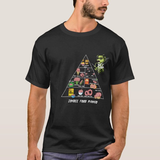Camiseta Pirâmide de comida de Zombee (Frente)