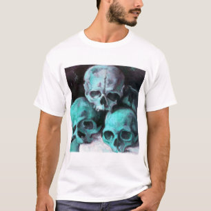 Camiseta Pirâmide de crânios após Cezanne