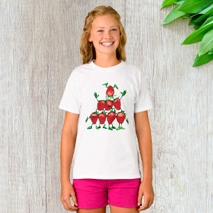 Camiseta Pirâmide de Frutas da Feliz Família do Morango