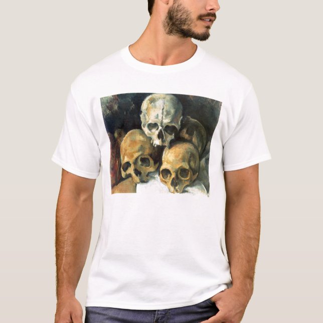 Camiseta Pirâmide dos crânios Paul Cezanne (Frente)
