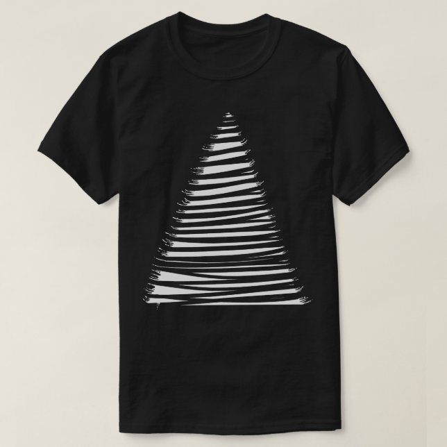 Camiseta pirâmide listrada (Frente do Design)