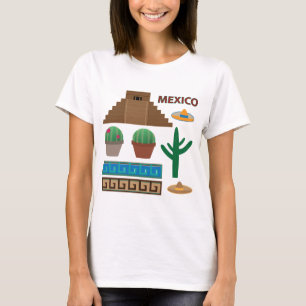 Camiseta pirâmide mexicana