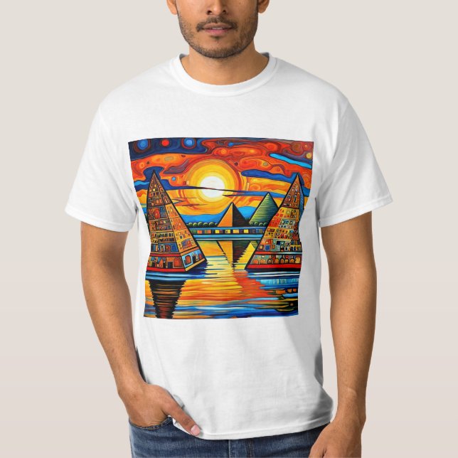 Camiseta Pirâmides Alagadas (Frente)