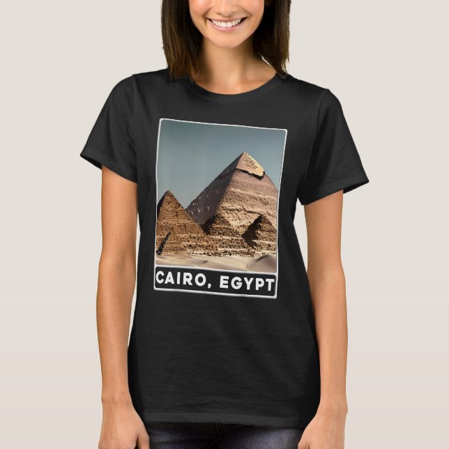 Camiseta Pirâmides de Giza Cairo Egito Souvenir (Frente)