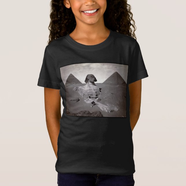 Camiseta Pirâmides de Sphinx e Giza do excelente Necropolis (Frente)