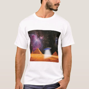 Camiseta Pirâmides Egípcias Giza Conhece Espaço e OVNI