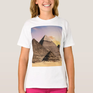 Camiseta Pirâmides Esfinge Antigo Egito Faraó Quéops Desert