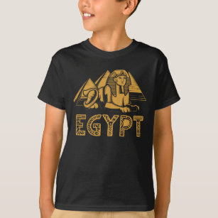 Camiseta Pirâmides Pharaoh Sphinx egípcias no Egito