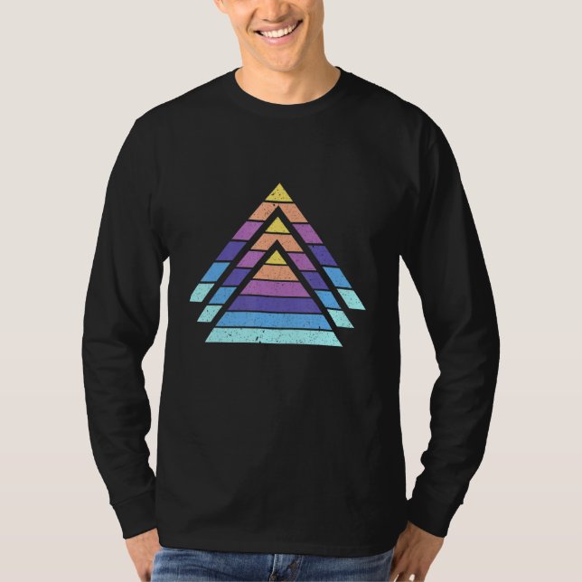 Camiseta Pirâmides Ultramarinos, Design egípcias (Frente)