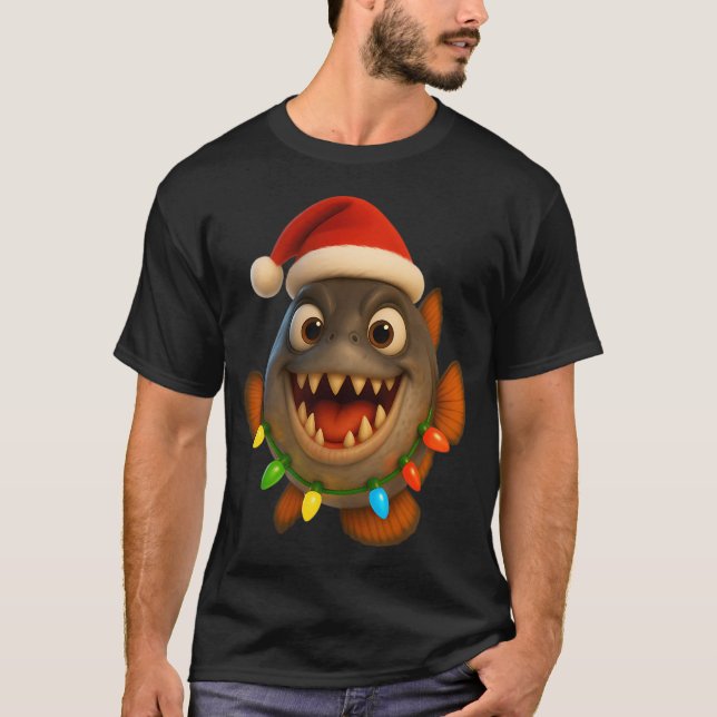 Camiseta Piranha de Natal (Frente)