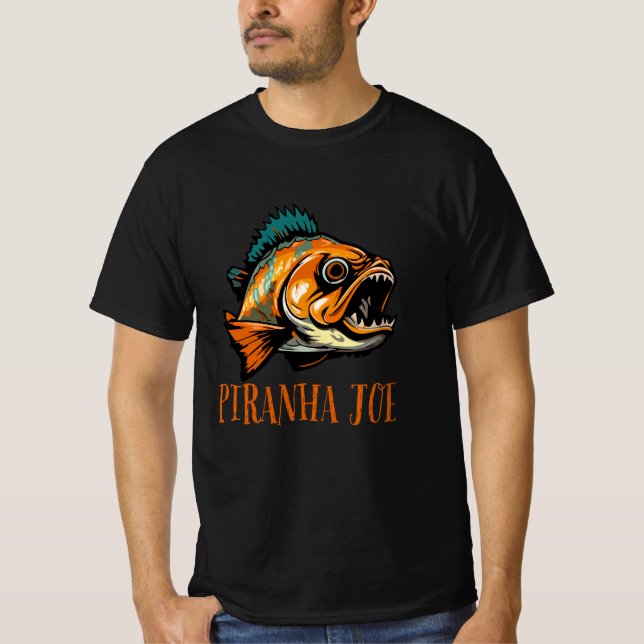 CAMISETA PIRANHA PEIXE POR CIMA (Frente)