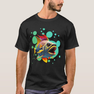Camiseta Piranhas coloridas