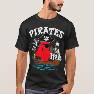 Camiseta Pirata A Vida 4 Me 4º Aniversário De 4 Anos