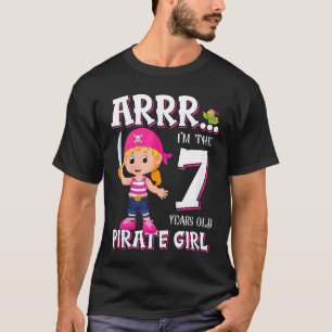 Camiseta Pirata aniversário de criança de 7 anos pirata
