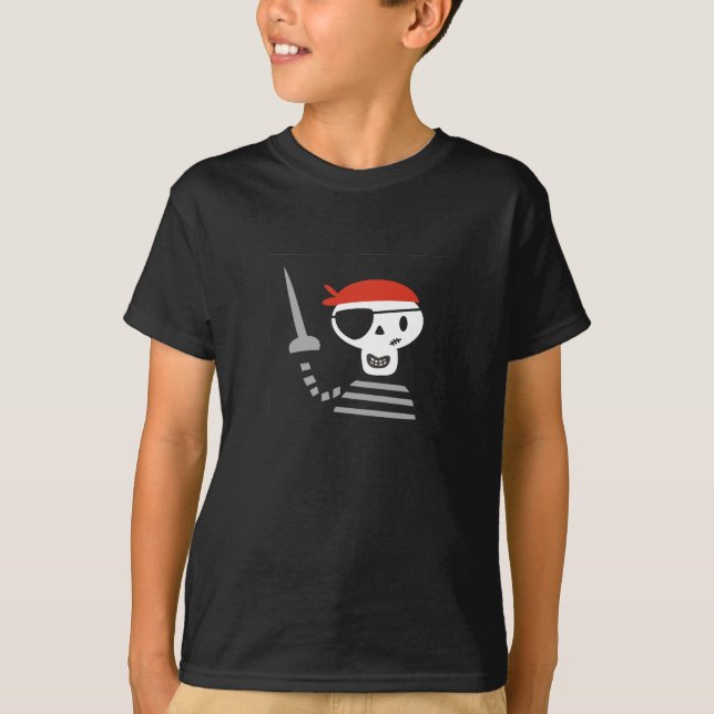 Camiseta Pirata bonito do crânio (Frente)