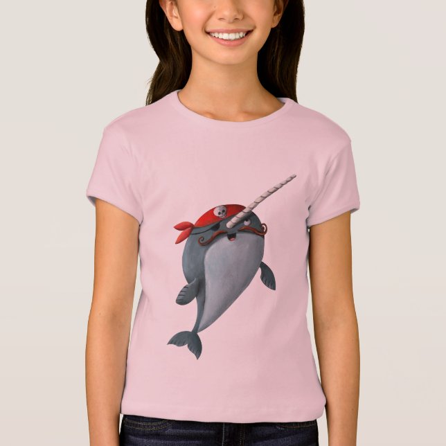 Camiseta Pirata bonito Narwhal (Frente)
