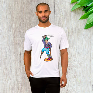 Camiseta Pirata com Perna de Pau e Espada