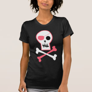 Camiseta Pirata cor-de-rosa
