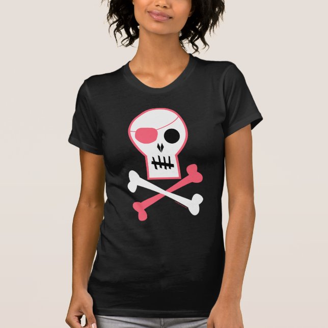Camiseta Pirata cor-de-rosa (Frente)