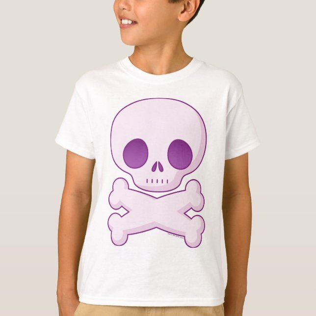 Camiseta Pirata cor-de-rosa pequeno (criança) (Frente)