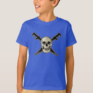 Camiseta Pirata (Crânio) - Conforto sem marca nas mãos bási
