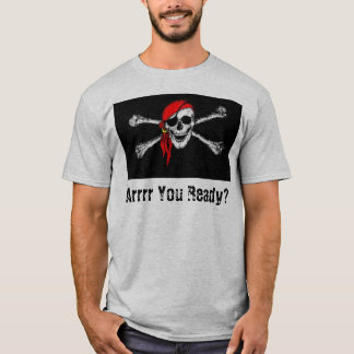 Camiseta pirata da bandeira do crânio