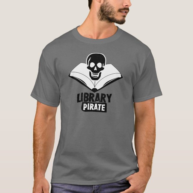 Camiseta Pirata da biblioteca (Frente)