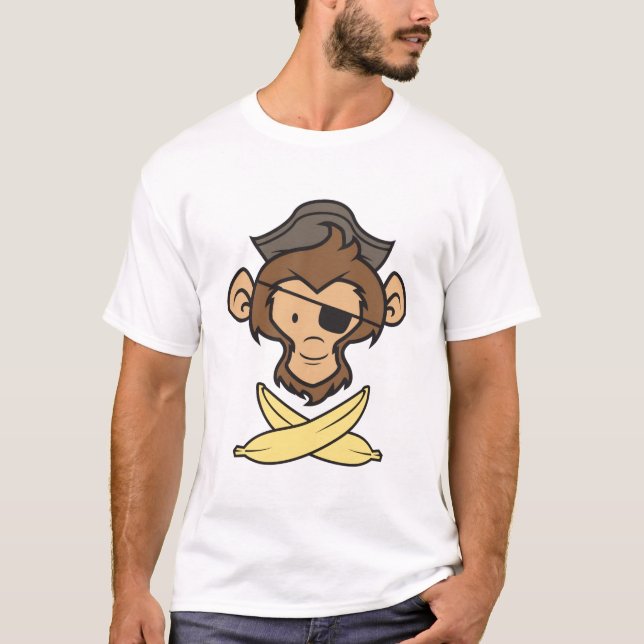 Camiseta Pirata da ilha do macaco (Frente)