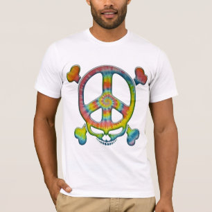 Camiseta Pirata da paz da Laço-Tintura