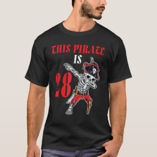 Camiseta Pirata Dabbing Feliz Meu Aniversário Este Pirata T