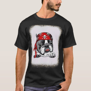 Camiseta Pirata de Cão-Grande Francês Amor ou Pai Mãe Leopa