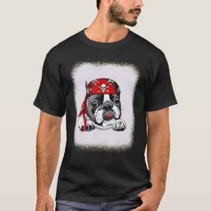 Camiseta Pirata de Cão-Grande Francês Amor ou Pai Mãe Leopa