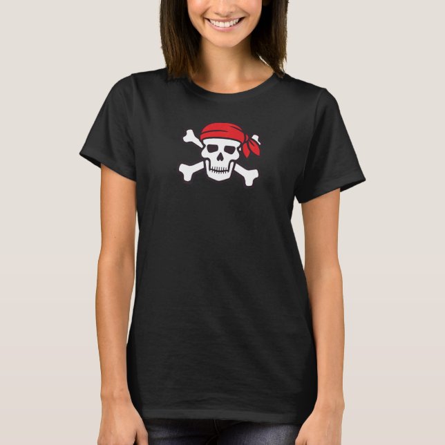 Camiseta Pirata De Crânio E Crossbones (Frente)