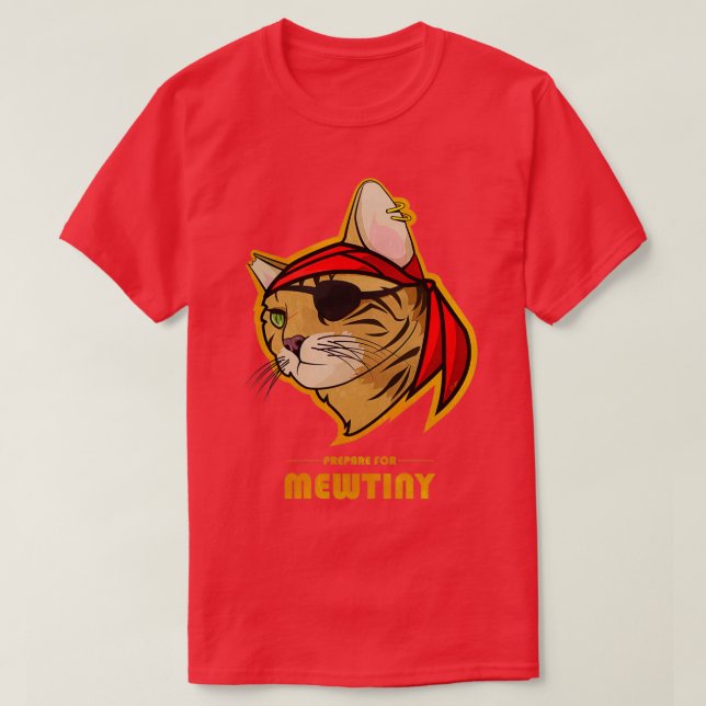 Camiseta Pirata de Gato (Frente do Design)