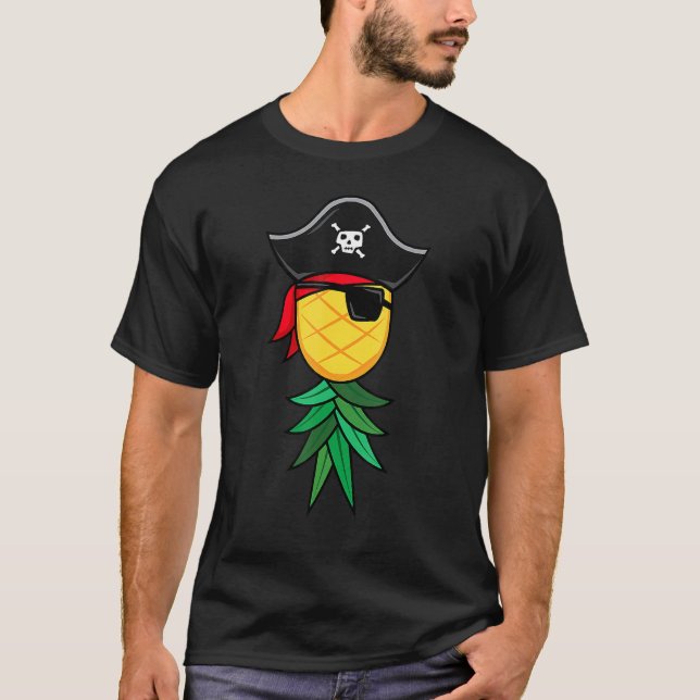 Camiseta Pirata de Halloween - Pé-de-cabeça-para-baixo Ping (Frente)