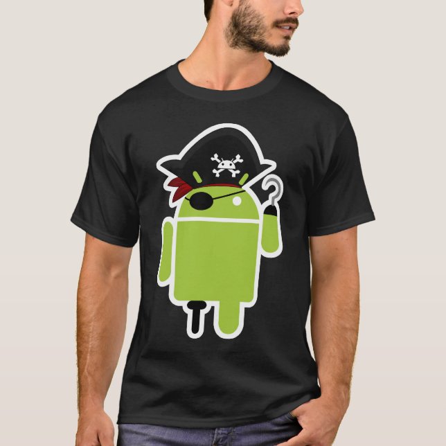 Camiseta Pirata do Android (Frente)
