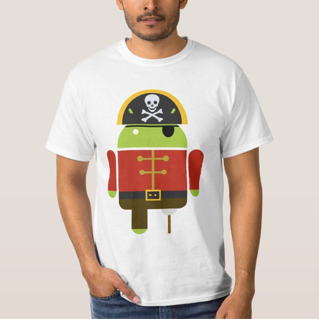Camiseta Pirata do Android (Frente)
