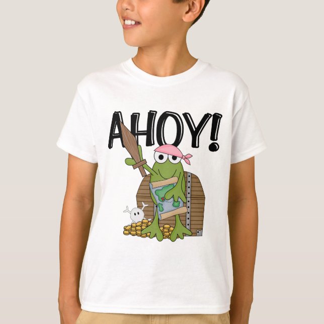 Camiseta Pirata do sapo com ouro - t-shirt e presentes da (Frente)