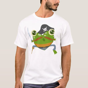 Camiseta Pirata do sapo dos corações dos desenhos animado
