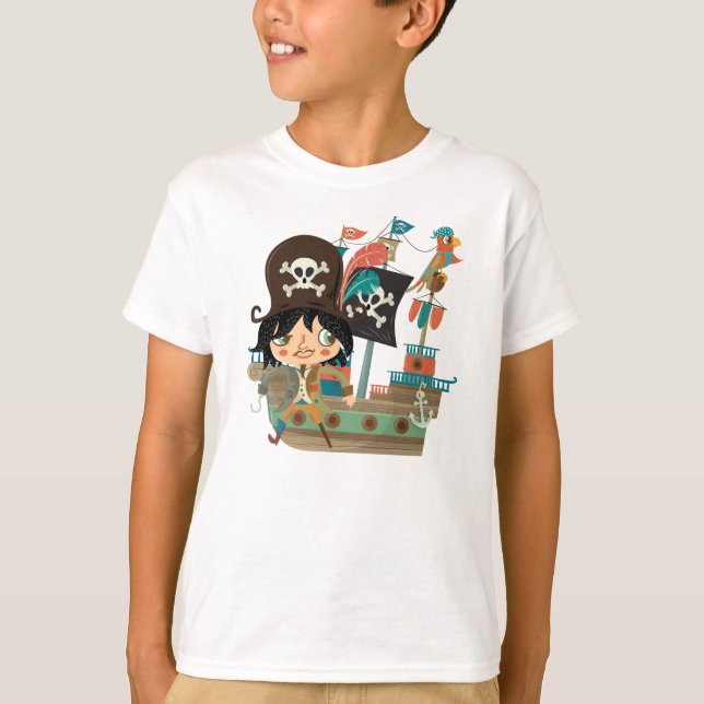 Camiseta Pirata e navio de pirata (Frente)