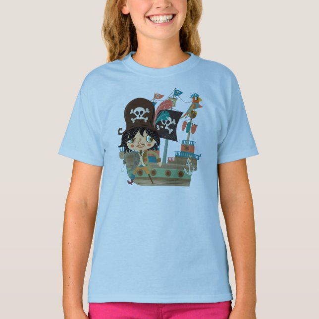 Camiseta Pirata e navio de pirata (Frente)