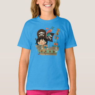 Camiseta Pirata e navio de pirata