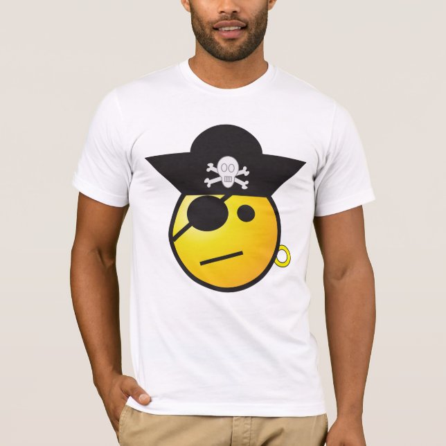 Camiseta pirata engraçada Emoji (Frente)